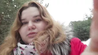 Young Chubby Clarice Sucks Horny Dick In The Woods, Lots Of Cum On Her Pretty Face And Tits