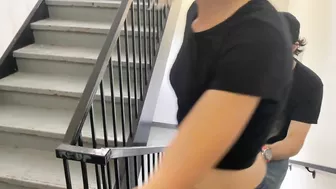 Wife Gets Public Creampie In Stairwell While Husband Films And Watches