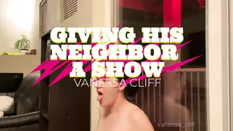 Sucking Random Cock In Front Of The Window For His Neighbors To See - Vanessa Cliff