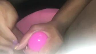 Dildo Makes My Pierced Hairy Pussy Soak Bed And Panties