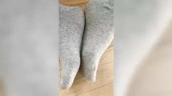 Spy On My Smelly Feet In Grey Socks Foot Fetish