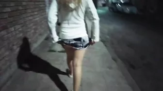 Sex In Public Voyeurs Watch While We Fuck On The Street Flashing Skirt No Panties Caught