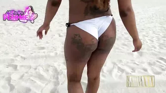 Beach Spectator Gets Lucky