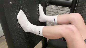 Sex Cardio Cheerleader Fucked In White Gym Socks