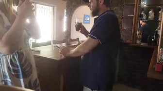 Barlady Caught Sucking The Barmans Cock At Holiday Resort