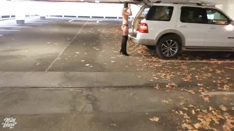 Horny Blonde Fuck Hunk Fucked In Parking Garage