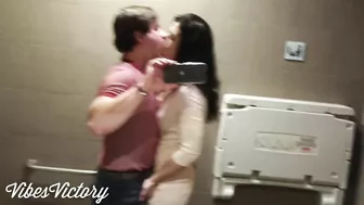 First Anal In Public Bathroom - Almost Get Caught