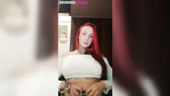 Horny, Tattooed Redhead Films Her Face While Masturbating Hot