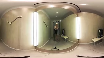 Vr Try On Haul Transparent Clothes At The Mall. Video Vr 360 See Thru Clothes In Fitting Room. Vr Video With Alice Dali