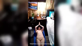 Hot Milf Does Naked Yoga Then Masturbates