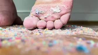 Mommy Crushes Cereal With Her Feet