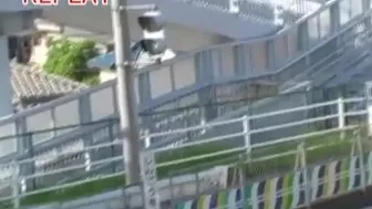 Busty Japanese Walks Across A Bridge In The Buff.mp4 (Amateur Real)