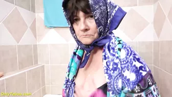 74 Years Old Hairy Grandma Peeing