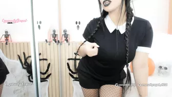 Halloween Wednesday Addams Cosplay Joi, Jerk Off Instructions And Dirty Talking To You