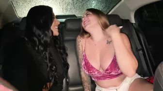 Lesbians Get Hot In The Uber And Then Fuck At Home - Sara Blonde And Mariana Martix