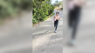 Jogging Topless At Lake Murray, Huge Natural Tits Flying All Over! Come Watch In Person