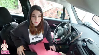 Sneaking Into The Car To Masturbate