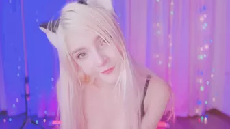 Cute Catgirl Fucks With A Dildo And Makes A Hot Blowjob