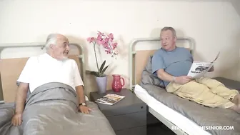 Two Grandpas Can't Wait For Time For Pill By Hot Nurse