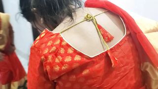 Bhabi With Saree Red Goddess Neighbours Wifey Cumriya