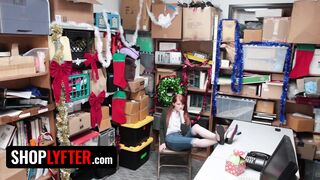 Shoplyfter - Passionate Red Head Thief Krystal Orchid Gets On Her Knees And Swallows Big Jizzed