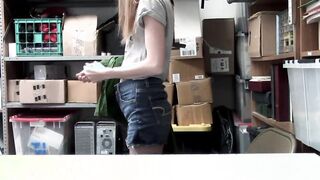 Hottie Dark Haired Shoplifting 19 Year Old Getting Blackmailed From Mall Officer - Myshopsex