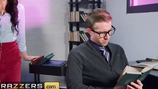 Brazzers - Petite Valentina Bianco Fucks Danny D At The Library