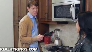 Reality Kings - Oiled Up Mama Monica Sage Likes Its Crazy Inside The Kitchen