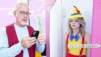 Old Man Uses Tiny Teen Companion Robot To Fuck - Coco Lovelock