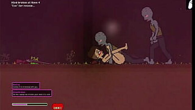 Zombie Gangbang: Naked Escapee Fucks And Creamed On