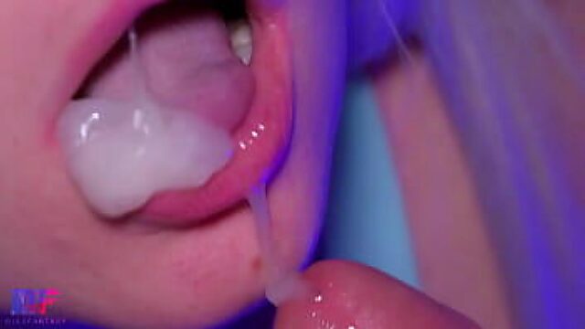 Sensual Oral Creampie Up-Close