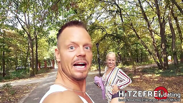 Hot German Milf Gets Banged Outdoors By Random Stud