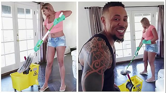 Latina Maid Mercedes Takes On Two Big Black Dicks In Threesome Fun