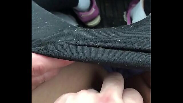 Homemade Car Fingering With My Girl's Wet Pussy