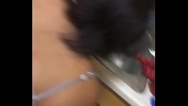 Fucked The Neighbour's Ebony Daughter In Her Own Kitchen