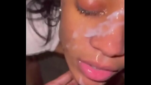 Sticky Ebony Facial Fetish Compilation