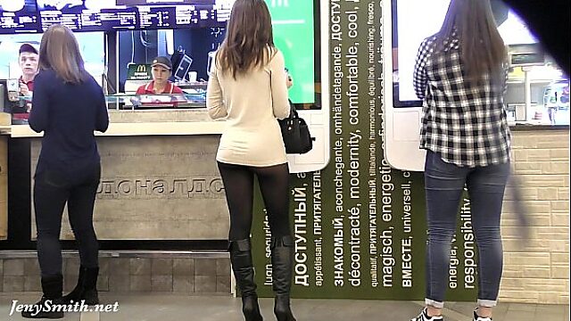 Jeny Smith's Pantyhose Voyeur Fetish In Public