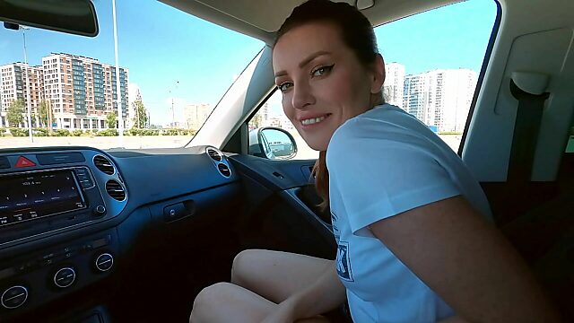 Cum-Hungry Road Head In Public Pov