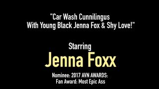 Car Wash Cunnilingus With Young Black Jenna Fox & Shy Love