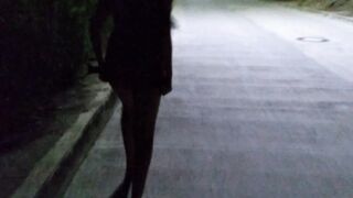 Walking On The Streets Showing My Ass In Lace In Public In Sexy Dress Trying Exhibitionism To Seduce