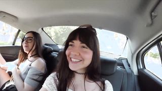 Teens Changing Clothes Inside The Car In Front Of Uber Driver