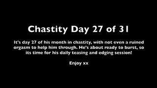 Edged And Denied After 27 Days In Chastity