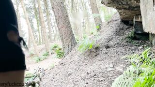 Teen Fucks And Sucks Strangers Cock In The Woods And Swallows His Cum