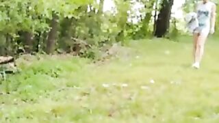 Kiki Deez Gets Horny In Nature Then Cums And Pees