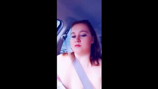 Smoking Cigarettes And Showing Off Tits As I Drive