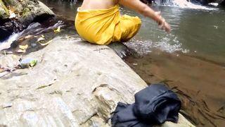 Fucking Indian Mom Near Waterfall Forest Outdoor Sex