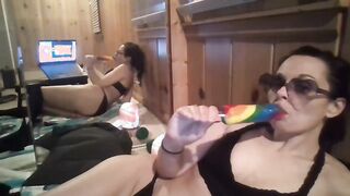 Rainbow Hotty's Rainbow Cock Pop /Sucker Cam Show