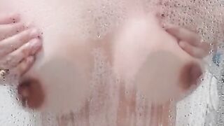 Play With Big Nipples In Bathroom