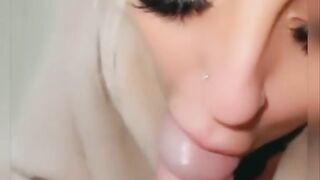 Extreme Close Up Pov Green Eyes Blonde Hair Sloppy Bj Till He Cums In My Mouth