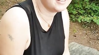 Dirty Little Slut Masturbates In The Park